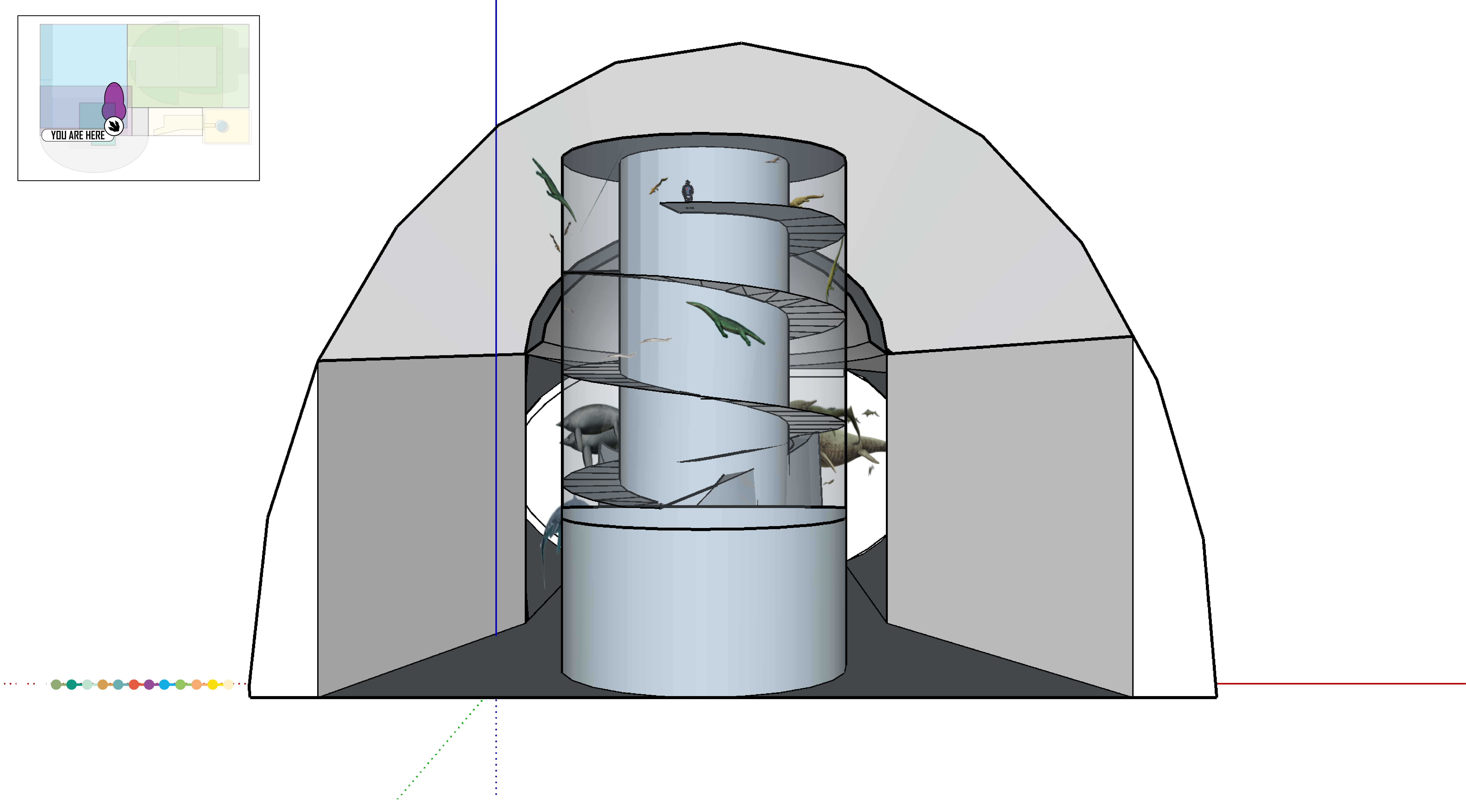 Triassic stairway front walls